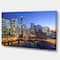 Designart - Chicago River with Bridges at Sunset - Cityscape Canvas Print